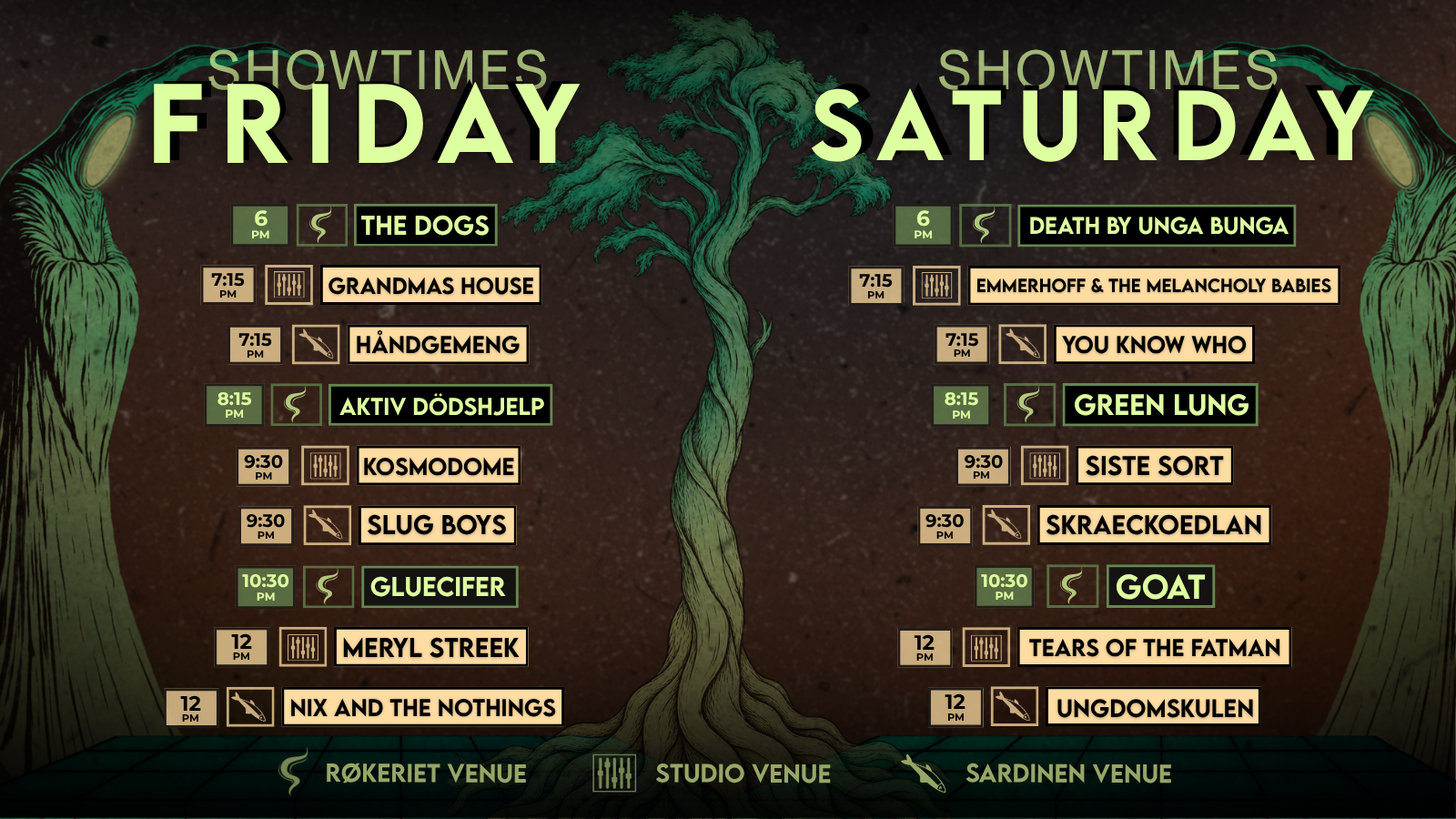 SHOWTIMES ARE LIVE!