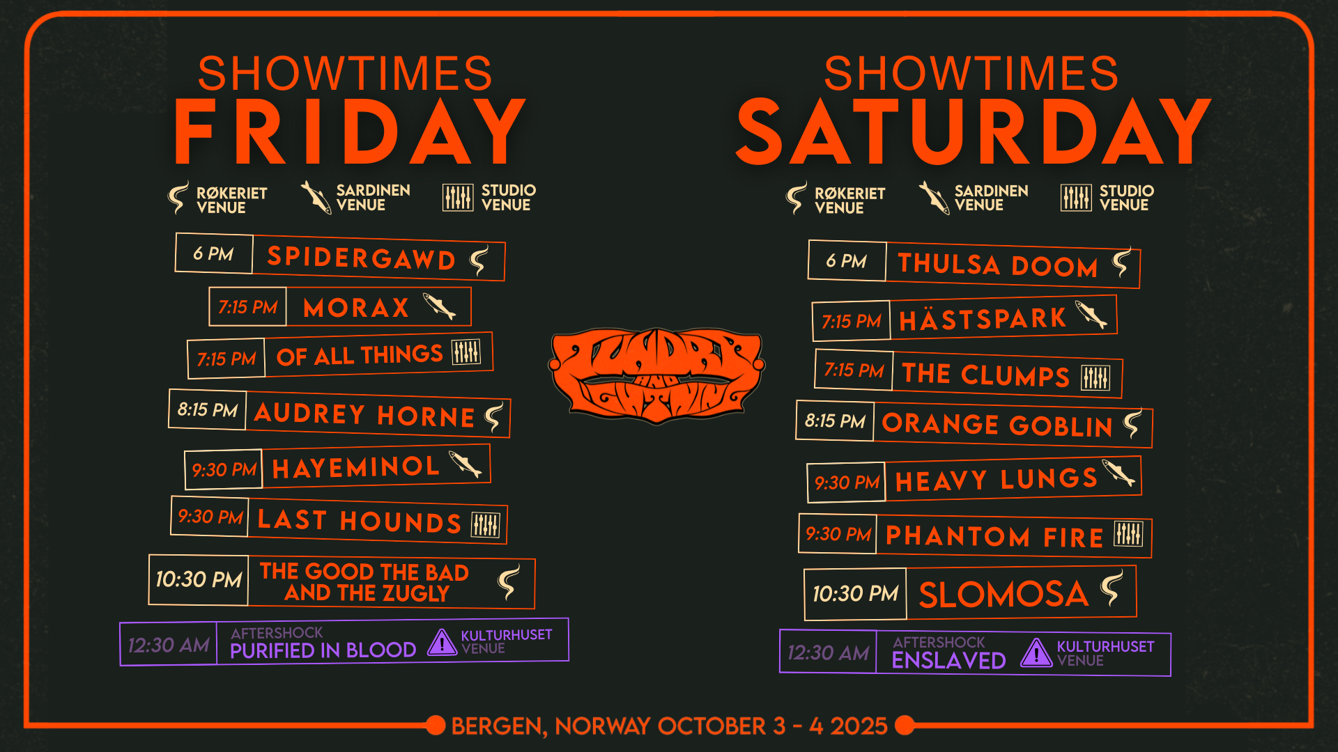 Set times for Tundra and Lightning Festival 2025!
